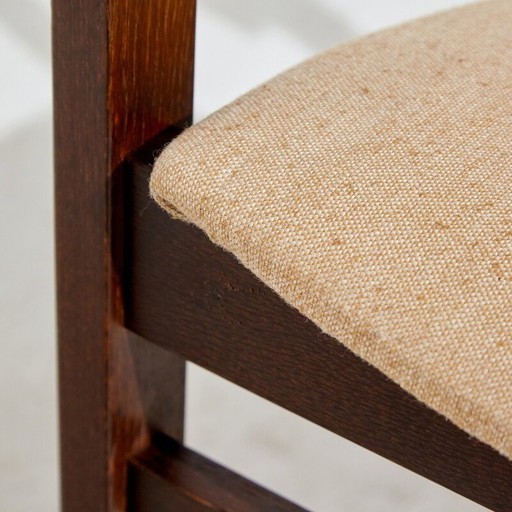 Fauteuil vintage en bois de chêne avec revêtement textile, années 1990