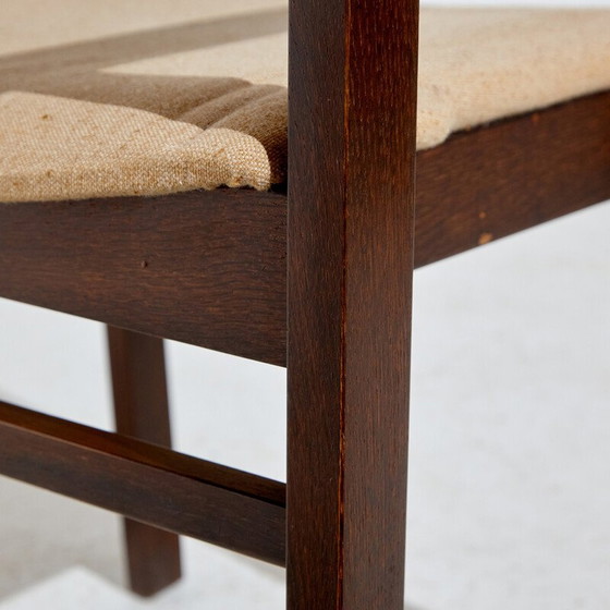 Image 1 of Fauteuil vintage en bois de chêne avec revêtement textile, années 1990