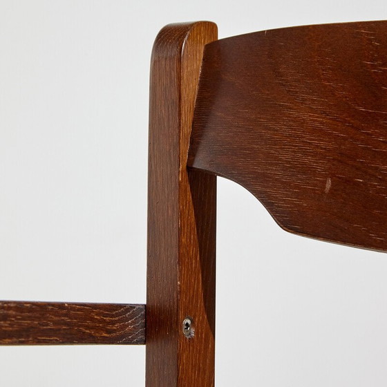 Image 1 of Fauteuil vintage en bois de chêne avec revêtement textile, années 1990