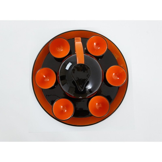 Image 1 of Boîte à liqueurs vintage en céramique par Dante Baldelli pour Rometti Umbertide, Italie 1930