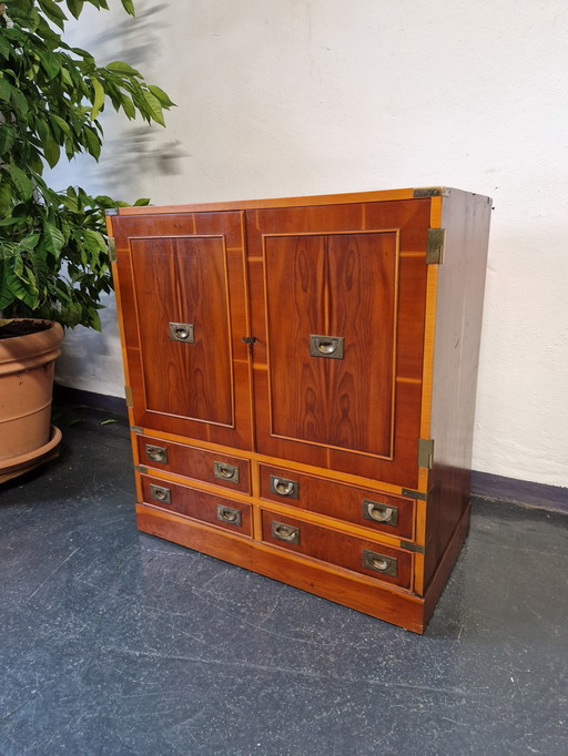 Commode Vintage style Campagne Anglaise Militaire Maritime