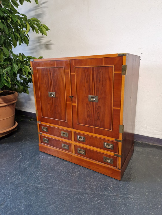 Image 1 of Commode Vintage style Campagne Anglaise Militaire Maritime