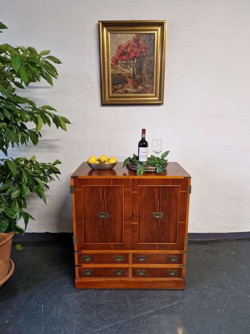 Commode Vintage style Campagne Anglaise Militaire Maritime