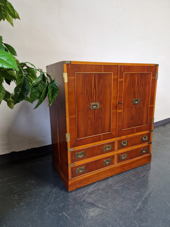 Image 1 of Commode Vintage style Campagne Anglaise Militaire Maritime
