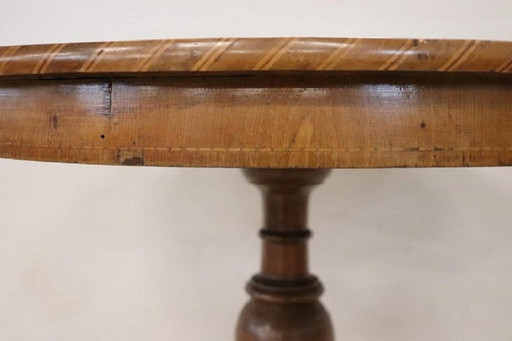 Table d'appoint ronde en bois, 19e siècle