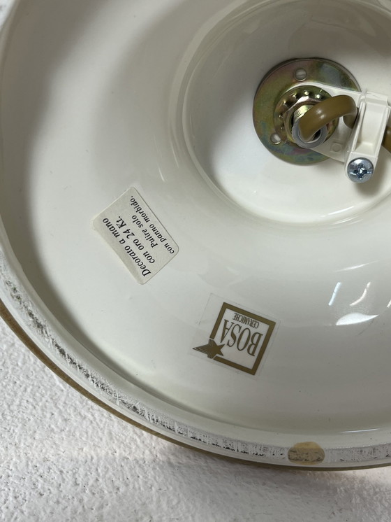 Image 1 of 2 lampes italiennes Bosa 24kt plaquées or eighties