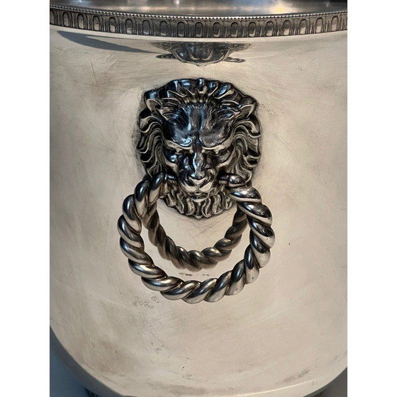 Image 1 of Paire de seaux à champagne en métal argenté, France 1970