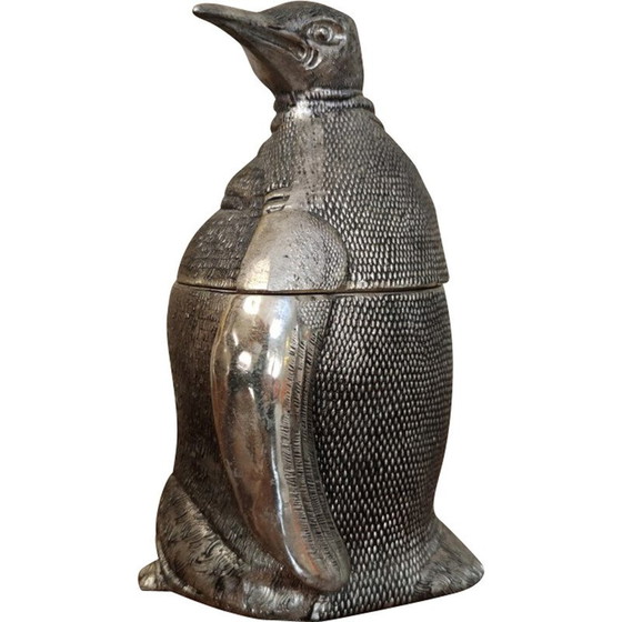 Image 1 of Seau à glace vintage en aluminium argenté par Mauro Manetti, 1970
