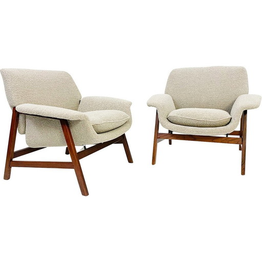 Paire de fauteuils du Mid Century modèle "849" par Gianfranco Frattini pour Cassina, Italie années 1960