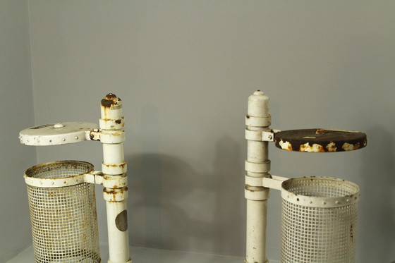 Image 1 of Paire de poubelles publiques en acier, 1970S