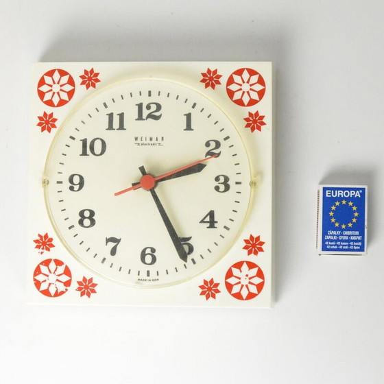 Image 1 of Horloge murale vintage Weimar, Allemagne 1970