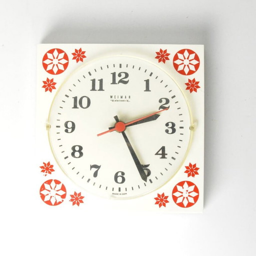Horloge murale vintage Weimar, Allemagne 1970