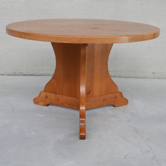Image 1 of Table de salle à manger circulaire vintage Oakwood, Hollande 1970