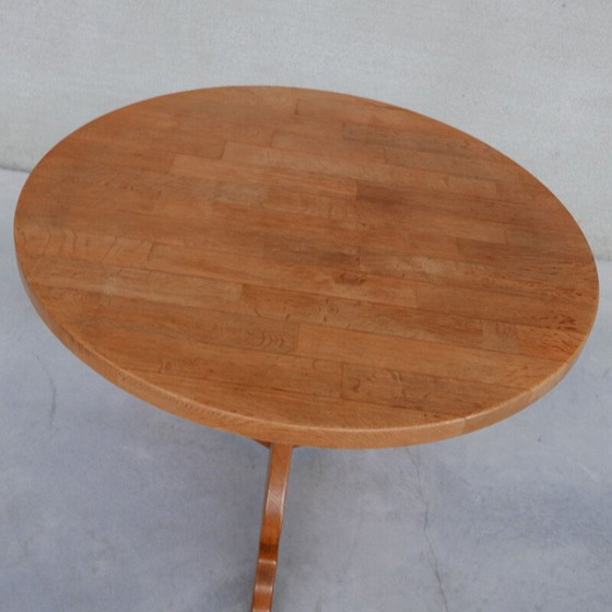 Image 1 of Table de salle à manger circulaire vintage Oakwood, Hollande 1970