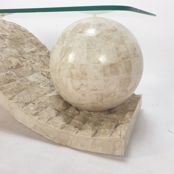 Image 1 of Table basse vintage en pierre de mactan par Magnussen Ponte, 1980