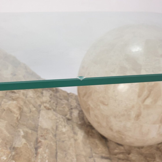 Image 1 of Table basse vintage en pierre de mactan par Magnussen Ponte, 1980