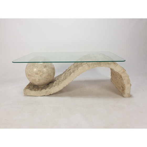 Image 1 of Table basse vintage en pierre de mactan par Magnussen Ponte, 1980