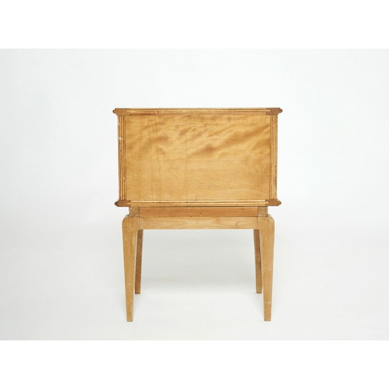 Image 1 of Table de chevet vintage en frêne sculpté 1940s