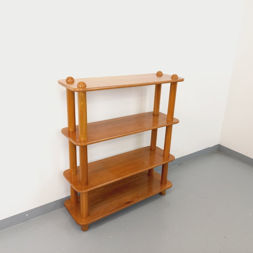 Bibliothèque Étagère Vintage En Orme Des Années 80