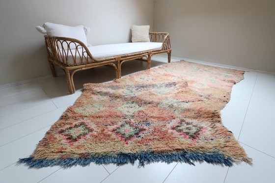 Image 1 of Tapis berbère vintage en laine 318x118cm fait main
