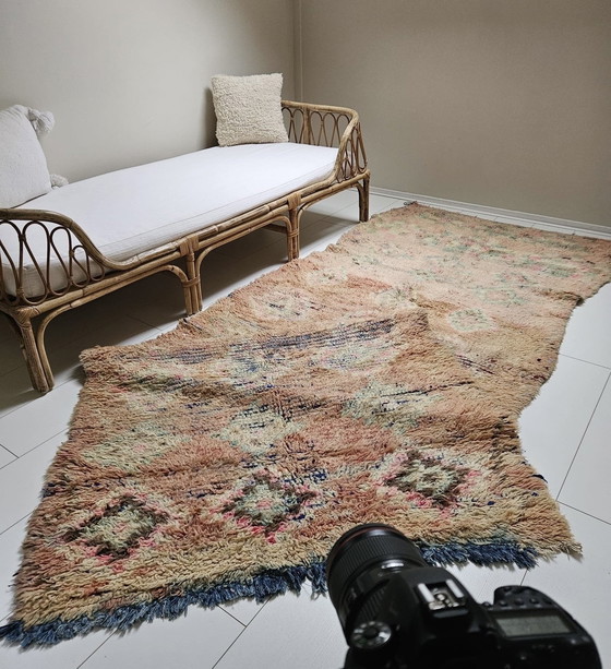 Image 1 of Tapis berbère vintage en laine 318x118cm fait main