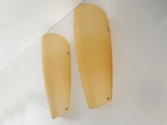 Image 1 of Jeu de deux appliques, verre de Murano, design italien, années 1980, fabrication : Victoria