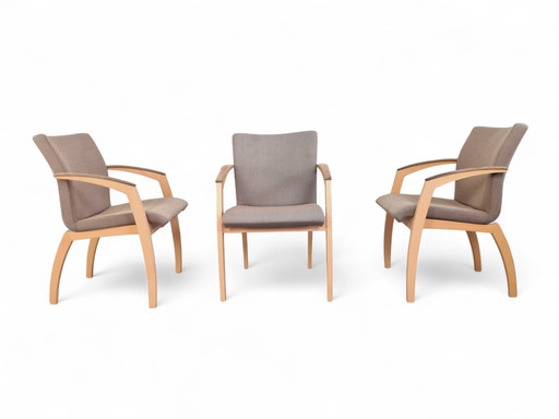 3 X chaises de salle à manger Leolux Camarilla