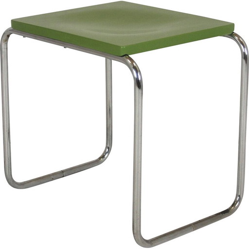 Tabouret vintage en acier tubulaire chromé par Slezak, République tchèque, années 1930