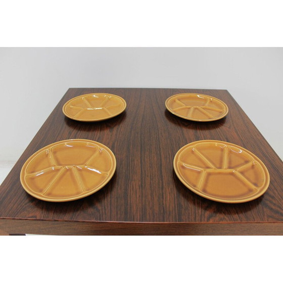 Image 1 of Set de 8 assiettes à fondue vintage par Gien Pottery