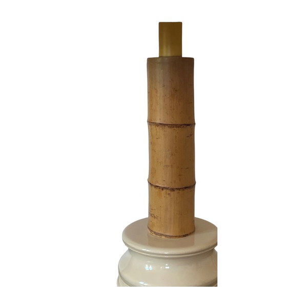 Image 1 of Lampe de table vintage Hollywood regency en bambou Rcm 1867, Italie 1970