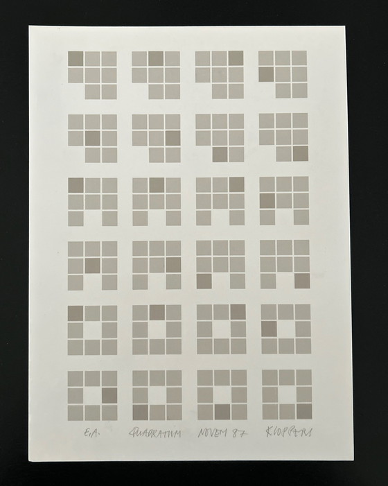 Image 1 of Sérigraphie Willem Kloppers - Quadratum