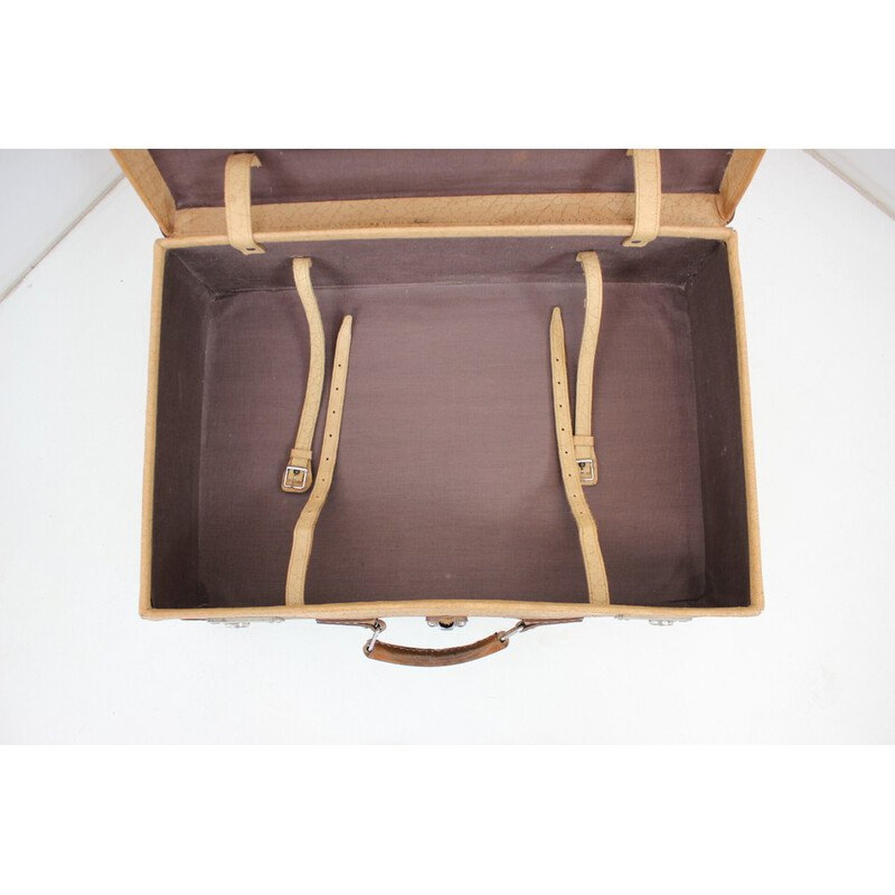 Valise beige "La Mondiale&quot