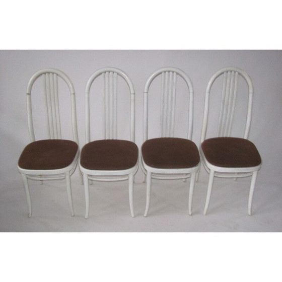 Image 1 of Ensemble de 4 chaises vintage en bois de hêtre par Ton, Tchécoslovaquie 1970