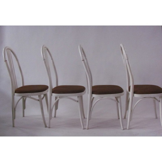 Image 1 of Ensemble de 4 chaises vintage en bois de hêtre par Ton, Tchécoslovaquie 1970