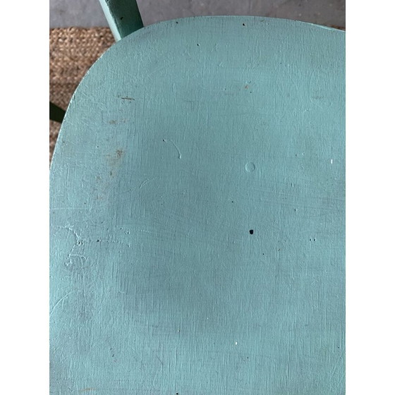Image 1 of Ensemble de 4 chaises de bistro vintage vertes