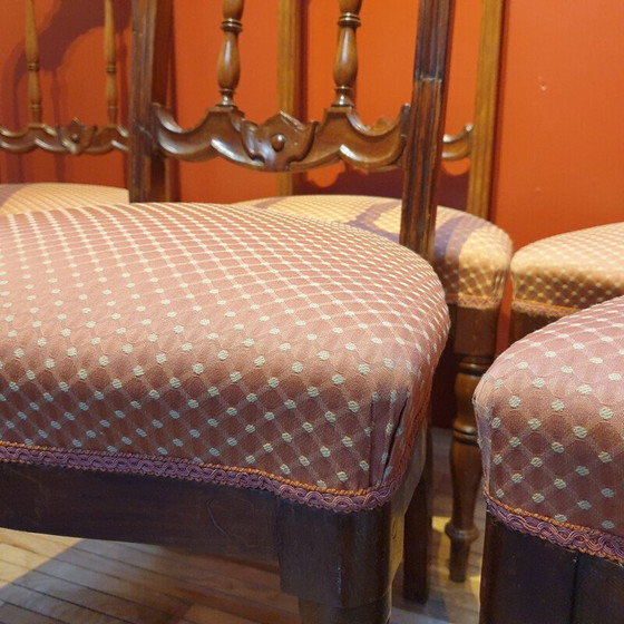 Image 1 of Ensemble de 6 chaises en noyer d'époque victorienne