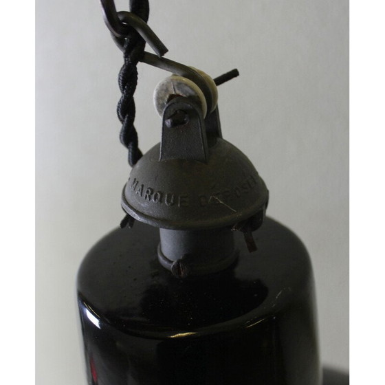 Image 1 of Lampe suspendue vintage en tôle émaillée par Reluma, Belgique 1950