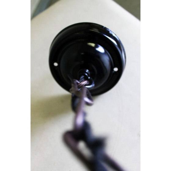 Image 1 of Lampe suspendue vintage en tôle émaillée par Reluma, Belgique 1950