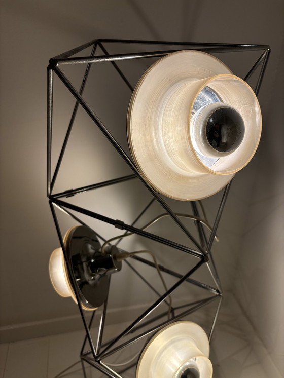 Image 1 of Lampadaire sculptural en Poliedra par Felice Ragazzo pour Guzzini, Italie, années 1970