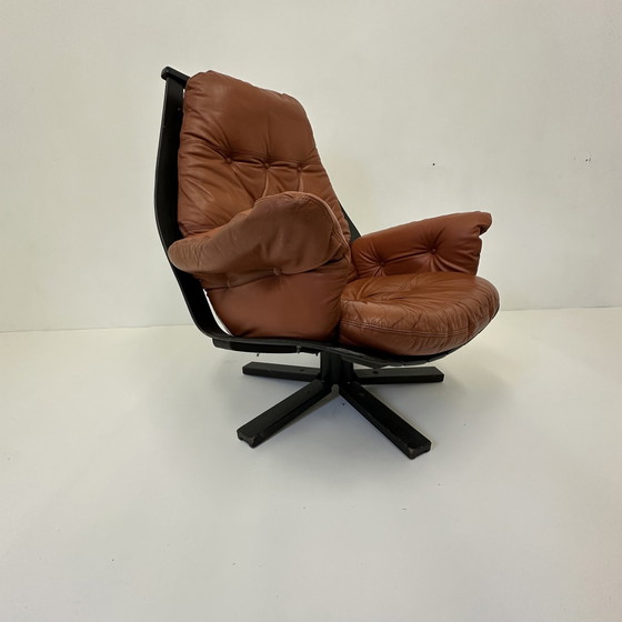 Image 1 of Hans Brattrud For Hove Möbler Swivel Chair , 1970's