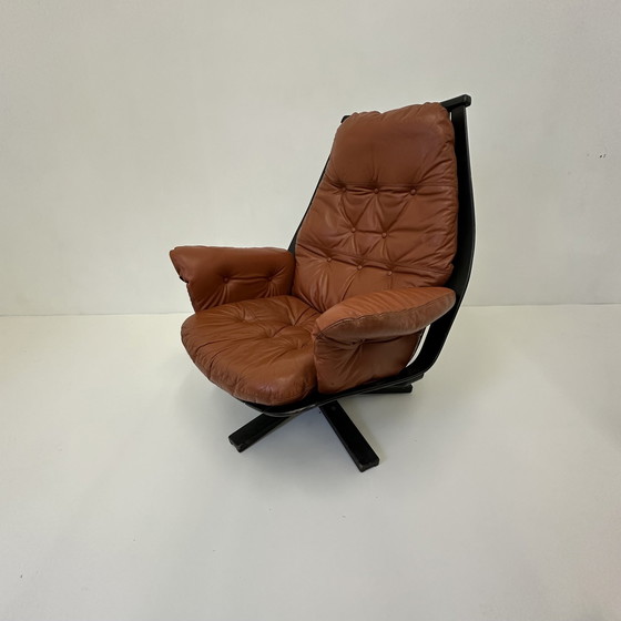 Image 1 of Hans Brattrud For Hove Möbler Swivel Chair , 1970's