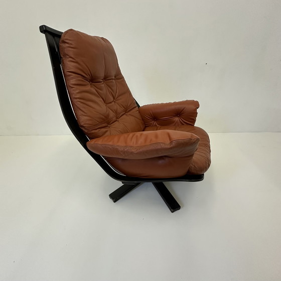 Image 1 of Hans Brattrud For Hove Möbler Swivel Chair , 1970's