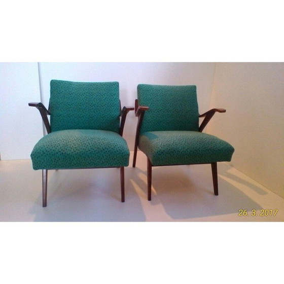 Image 1 of Paire de fauteuils tchèques de style bruxellois - années 1960