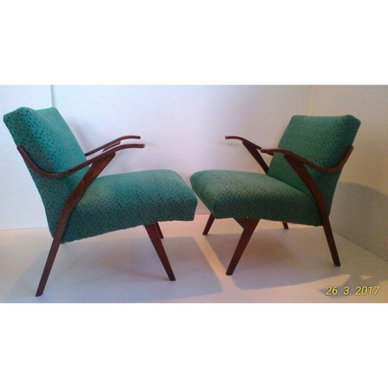 Image 1 of Paire de fauteuils tchèques de style bruxellois - années 1960