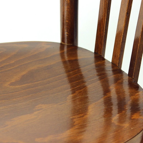 Image 1 of Chaises de bistro vintage en bois de chêne et contreplaqué pour Tatra, Tchécoslovaquie 1960