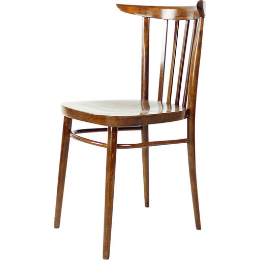 Chaises de bistro vintage en bois de chêne et contreplaqué pour Tatra, Tchécoslovaquie 1960