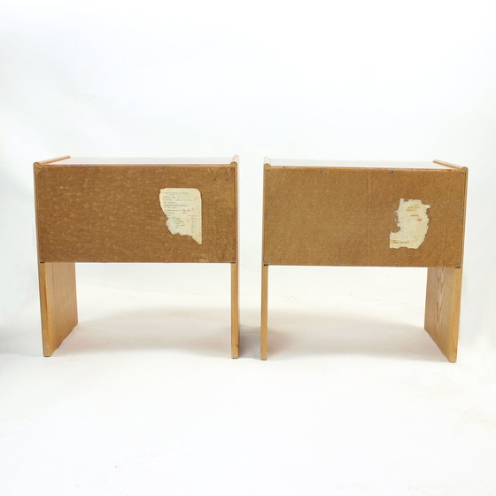 Image 1 of Ensemble de 2 tables de chevet en acajou par Up Zavody, Tchécoslovaquie 1970S