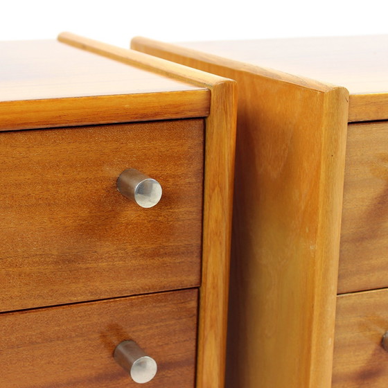 Image 1 of Ensemble de 2 tables de chevet en acajou par Up Zavody, Tchécoslovaquie 1970S