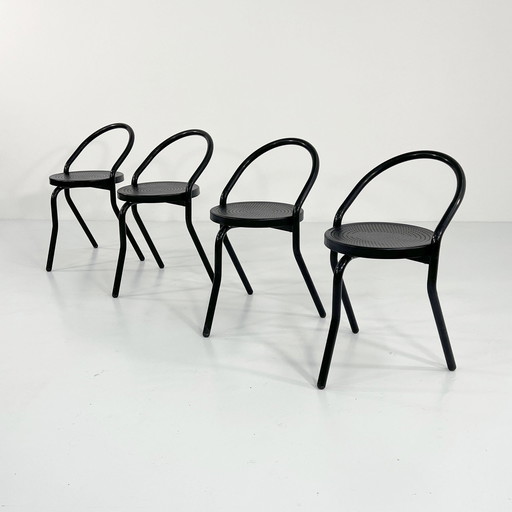 Ensemble de 4 chaises postmodernes, 1980S