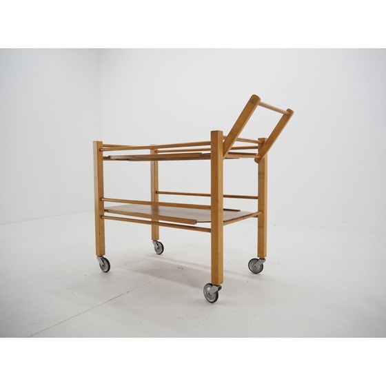 Image 1 of Plateau de bar vintage à roulettes